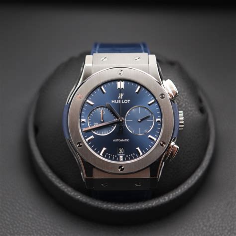 Hublot Classic Fusion Chronograph Titanium Blue Men's Watch.